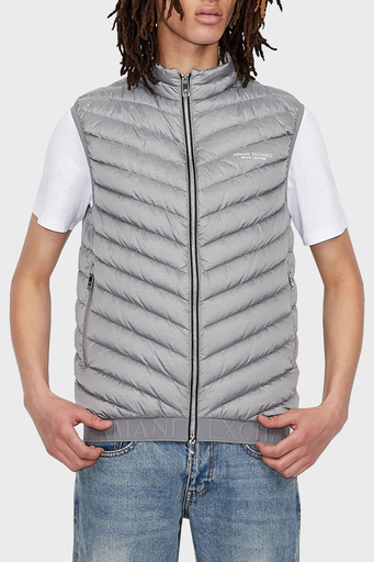 Armani Exchange Ördek Tüyü Dolgulu Regular Fit Şişme Erkek Yelek 8NZQ52 ZNW3Z 0902 GRİ - 1