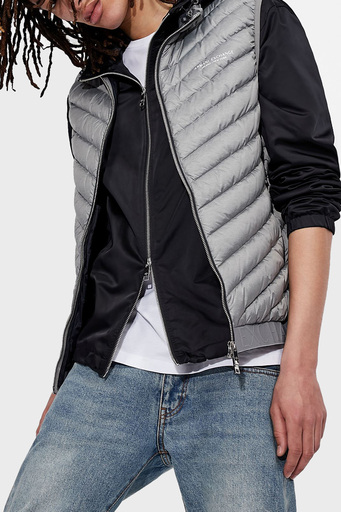 Armani Exchange Ördek Tüyü Dolgulu Regular Fit Şişme Erkek Yelek 8NZQ52 ZNW3Z 0902 GRİ - 3