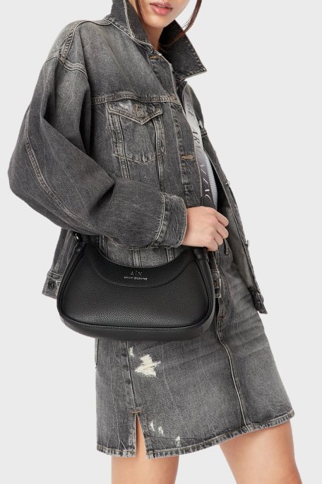 Armani Exchange Fermuarlı Çıkarılabilir Omuz Askılı Bayan Çanta 942883 CC783 00020 SİYAH - 2