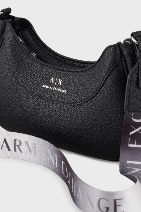 Armani Exchange Fermuarlı Çıkarılabilir Omuz Askılı Bayan Çanta 942883 CC783 00020 SİYAH - 5
