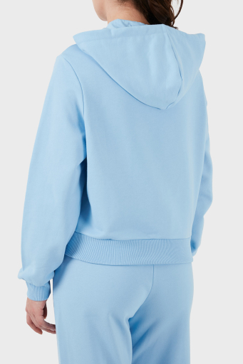 Armani Exchange Fermuarlı Kapüşonlu Regular Fit Bayan Sweat 3DYM33 YJFEZ 15DD MAVİ - 5