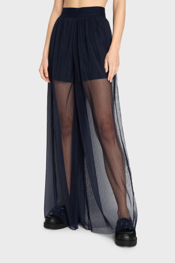 Armani Exchange Geniş Paça Transparan Bayan Pantolon 3DYP10 YN8QZ 1593 LACİVERT - 6