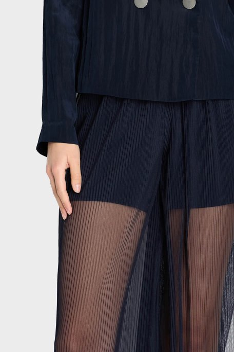 Armani Exchange Geniş Paça Transparan Bayan Pantolon 3DYP10 YN8QZ 1593 LACİVERT - 9