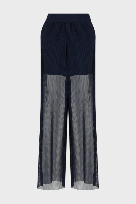 Armani Exchange Geniş Paça Transparan Bayan Pantolon 3DYP10 YN8QZ 1593 LACİVERT - 10