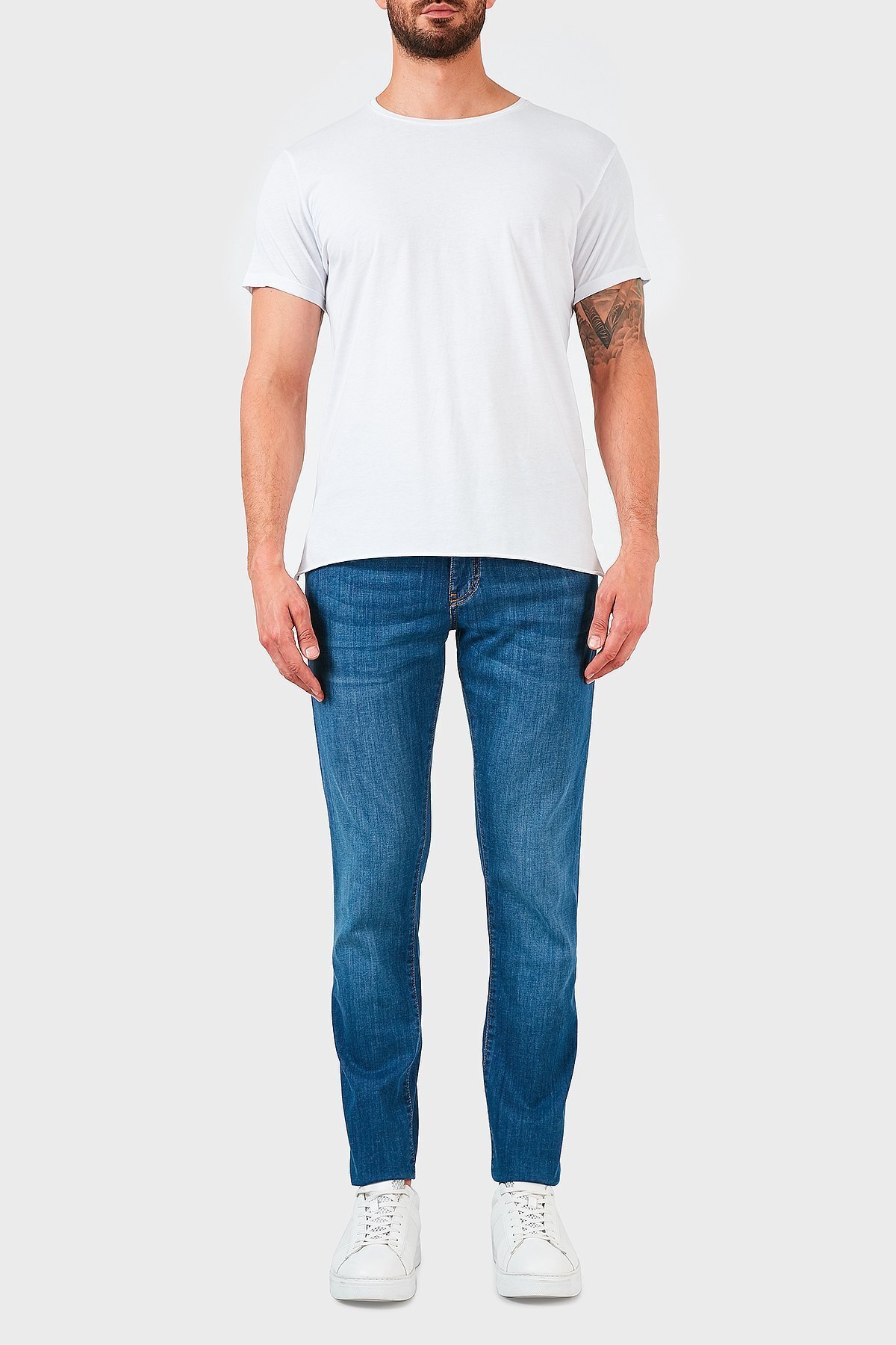 Armani Exchange Pamuklu Skinny Fit J14 Jeans Erkek Kot Pantolon 3KZJ14 Z1FQZ 1500 LACİVERT
