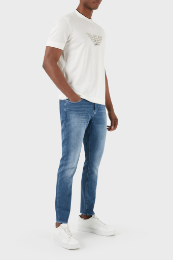 Armani Exchange J14 Normal Bel Slim Fit Jeans Erkek Kot Pantolon 3DZJ14 Z1TTZ 25EV MAVİ - 12