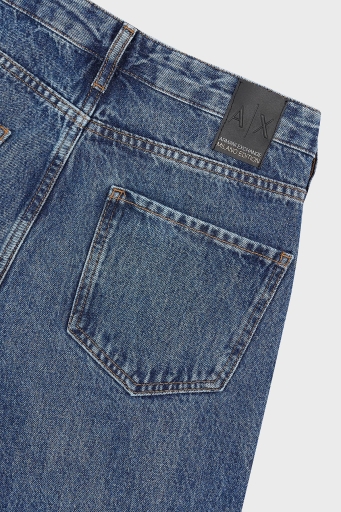 Armani Exchange J16 Pamuklu Boyfriend Jeans Bayan Kot Pantolon 3DYJ16 Y16EZ 1500 MAVİ - 11
