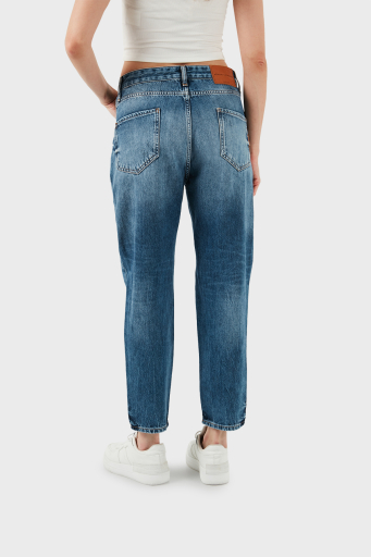 Armani Exchange J16 Yüksek Bel Boyfriend Jeans Bayan Kot Pantolon 3DYJ16 Y16GZ 05EK MAVİ - 12