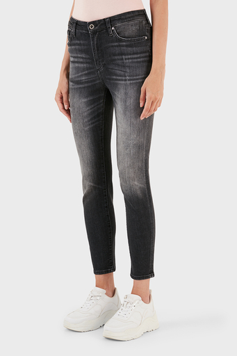 Armani Exchange J24 Pamuklu Super Skinny Fit Jeans Bayan Kot Pantolon 6RYJ24 Y12BZ 0204 SİYAH - 3