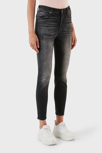 Armani Exchange J24 Pamuklu Super Skinny Fit Jeans Bayan Kot Pantolon 6RYJ24 Y12BZ 0204 SİYAH - 4