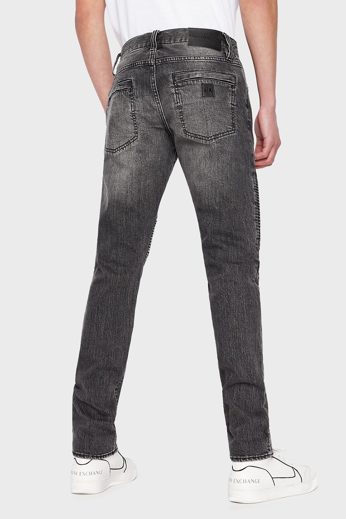 Armani Exchange J27 Pamuklu Normal Bel Skinny Fit Jeans Erkek Kot Pantolon 3LZJ27 Z1D7Z 1839 GRİ