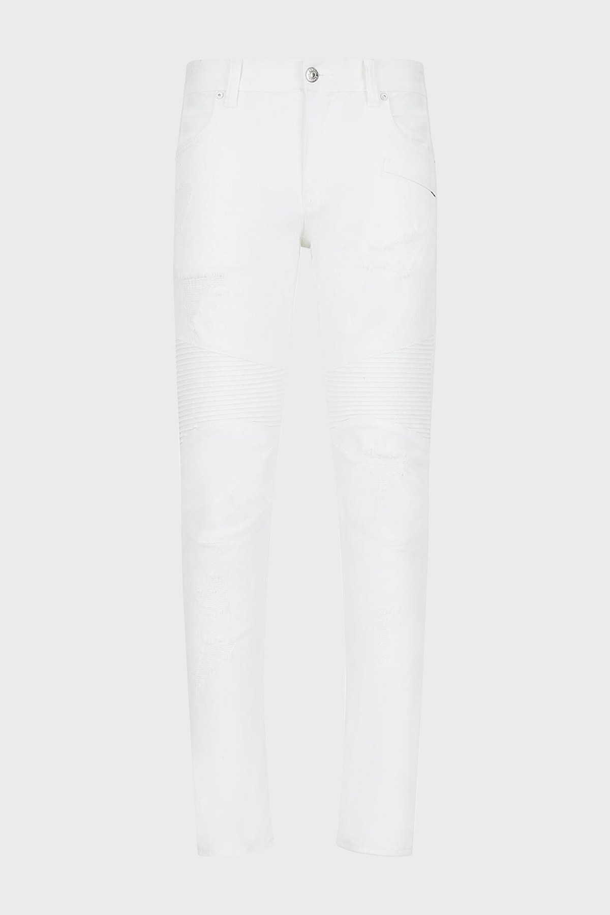 Armani Exchange J27 Pamuklu Normal Bel Skinny Fit Streç Jeans Erkek Kot Pantolon 3LZJ27 Z1AAZ 1100 BEYAZ