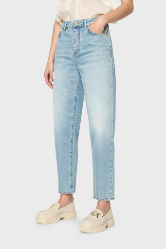 Armani Exchange J51 Tapered Fit Düz Paça Jeans Bayan Kot Pantolon 3DYJ51 Y27CZ 1500 MAVİ - 2