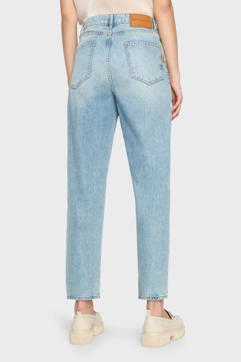 Armani Exchange J51 Tapered Fit Düz Paça Jeans Bayan Kot Pantolon 3DYJ51 Y27CZ 1500 MAVİ - 8
