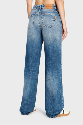 Armani Exchange J52 Relaxed Fit Geniş Paça Jeans Bayan Kot Pantolon 3DYJ52 Y16GZ 05EK MAVİ - 8