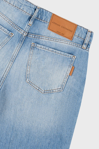 Armani Exchange J52 Relaxed Fit Geniş Paça Jeans Bayan Kot Pantolon 3DYJ52 Y16GZ 05EL AÇIK MAVİ - 6