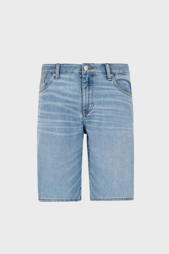 Armani Exchange J65 Pamuklu Keten Karışımlı Slim Fit Kot Erkek Short 3LZJ65 Z1FCZ 1500 AÇIK MAVİ - 8