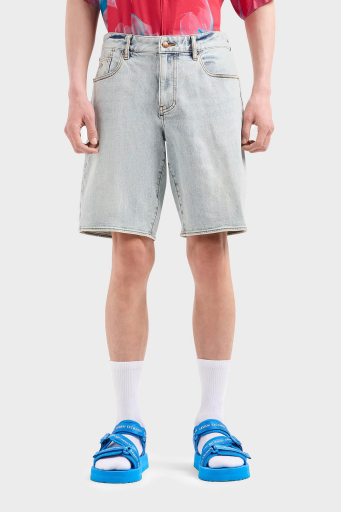 Armani Exchange J65 Relaxed Fit Denim Erkek Short 3DZJ65 Z1XLZ 25EU AÇIK MAVİ - 6