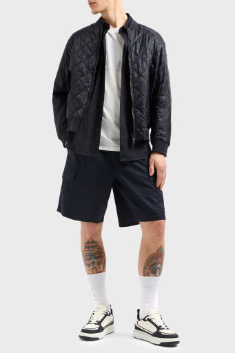 Armani Exchange Kabartmalı Logo Baskılı Pamuklu Regular Fit Kent Yaka Erkek Gömlek XM000197 AF12179 UB101 LACİVERT - 3