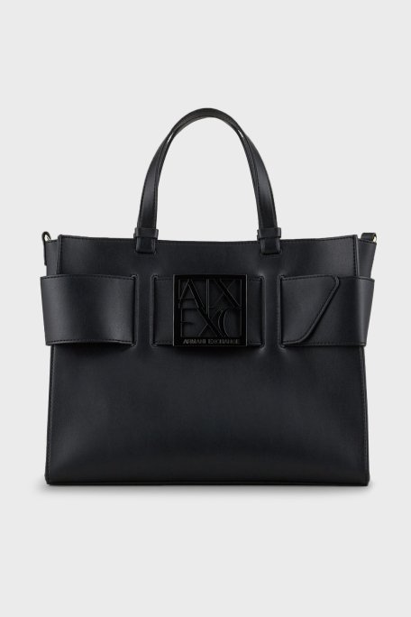 Armani Exchange Marka Logolu Çıkarılabilir Askılı Omuz Bayan Çanta 942689 0A874 00020 SİYAH - 1
