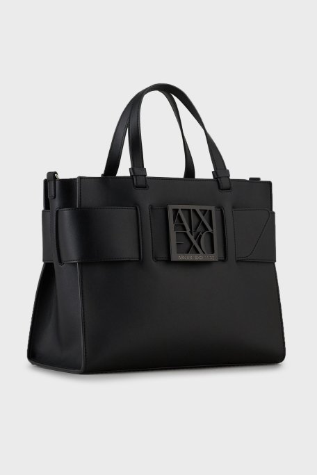 Armani Exchange Marka Logolu Çıkarılabilir Askılı Omuz Bayan Çanta 942689 0A874 00020 SİYAH - 6