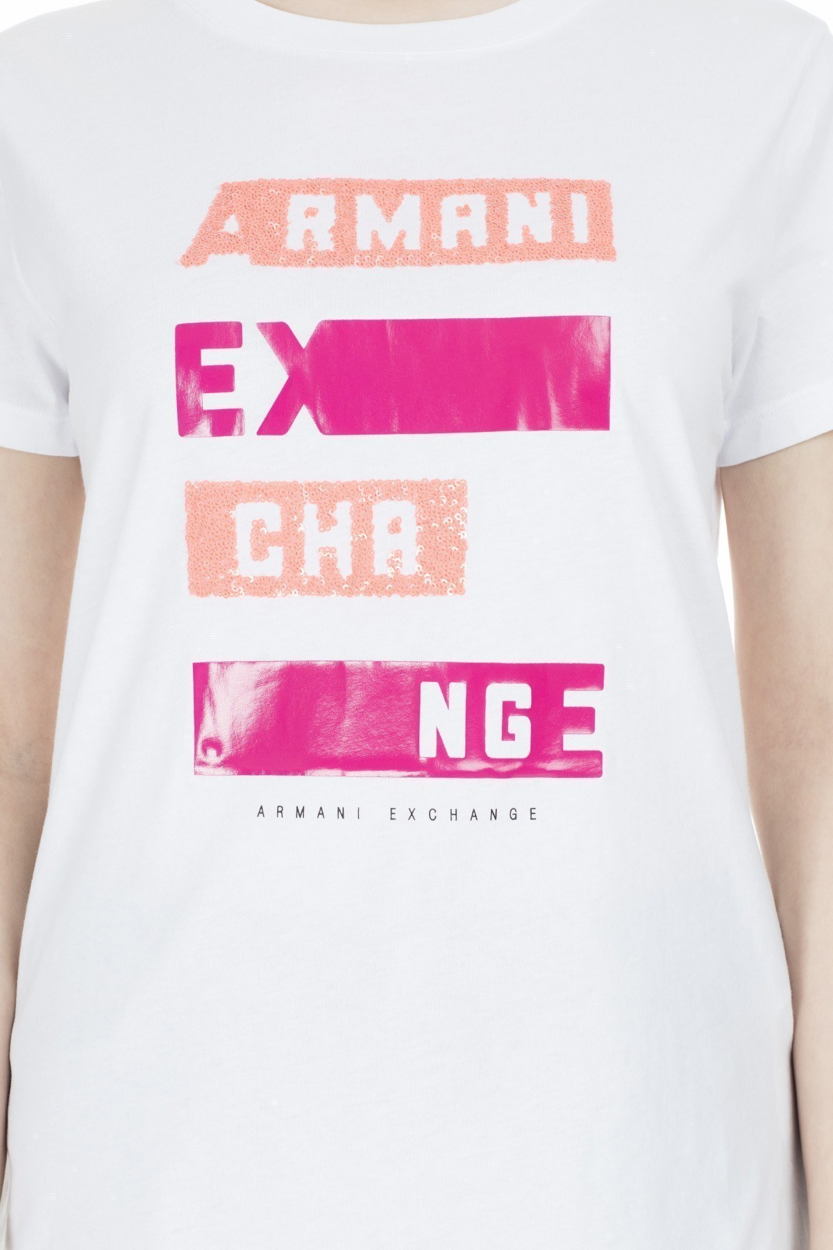 Armani Exchange Bayan T Shirt 3HYTAB YJ73Z 1000 BEYAZ
