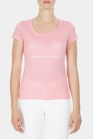 Armani Exchange - Armani Exchange Bayan T Shirt 8NYT83 YJ16Z 1475 PEMBE