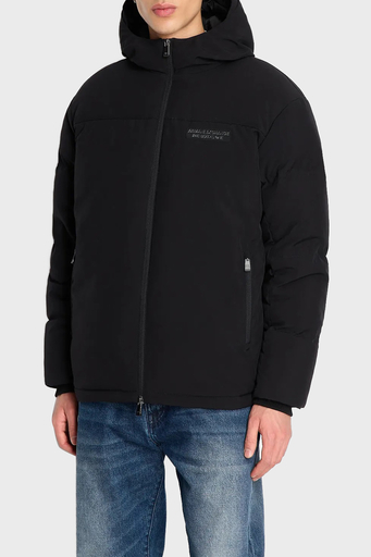 Armani Exchange Kapüşonlu Çift Yönlü Fermuarlı Regular Fit Erkek Mont 6RZB03 ZNICZ 1200 SİYAH - 1