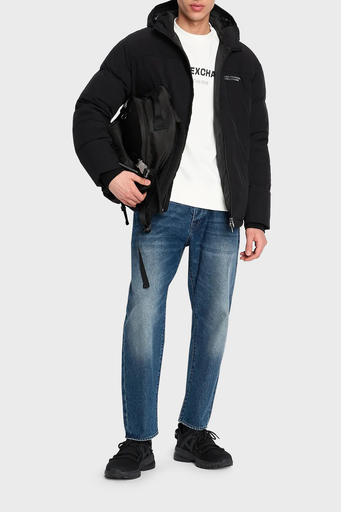 Armani Exchange Kapüşonlu Çift Yönlü Fermuarlı Regular Fit Erkek Mont 6RZB03 ZNICZ 1200 SİYAH - 3