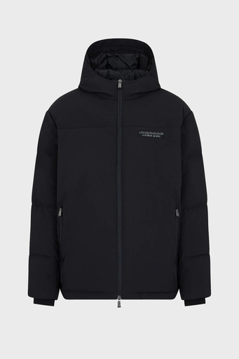 Armani Exchange Kapüşonlu Çift Yönlü Fermuarlı Regular Fit Erkek Mont 6RZB03 ZNICZ 1200 SİYAH - 6