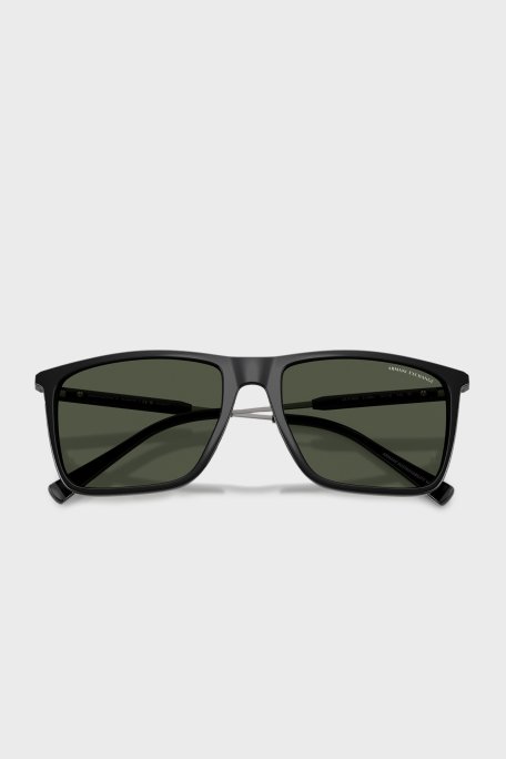 Armani Exchange Kare Güneş Erkek Gözlük 0AX4160S 81582J 57 Parlak Siyah-Koyu Yeşil Polari - 7