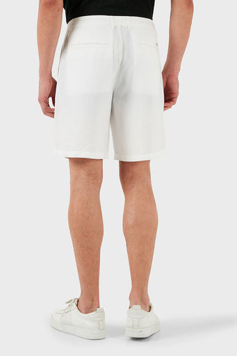 Armani Exchange Keten Regular Fit Normal Bel Suni ipek Twill Erkek Short 8NZS67 ZNFNZ 1100 BEYAZ - 6