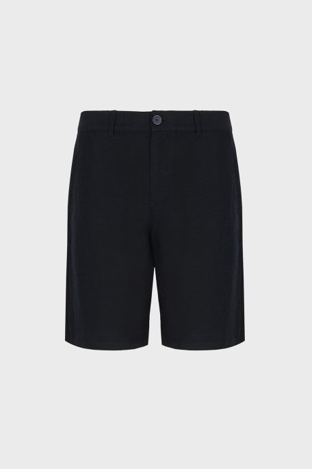Armani Exchange Keten Suni İpek Twill Erkek Bermuda 8NZS67 ZNFNZ 1583 LACİVERT - 5