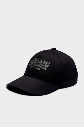 Armani Exchange Logo Baskılı % 100 Pamuk Erkek Şapka XM000284 AF12102 UB101 LACİVERT - 1