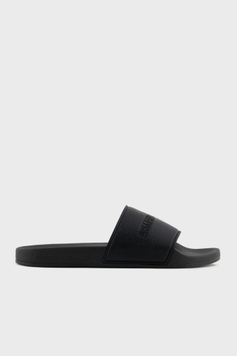 Armani Exchange Logo Baskılı Kaydırmaz Taban Erkek Terlik XUP017 XV795 00002 SİYAH - 1