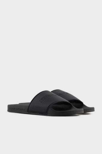 Armani Exchange Logo Baskılı Kaydırmaz Taban Erkek Terlik XUP017 XV795 00002 SİYAH - 2