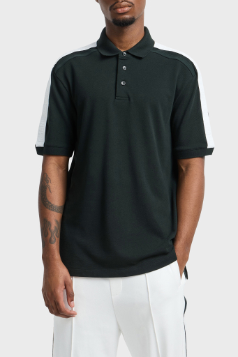 Armani Exchange Logo Baskılı Pamuklu Regular Fit Düğmeli Erkek Polo Yaka T Shirt XM000307 AF10366 UB001 KOYU YEŞİL - 1