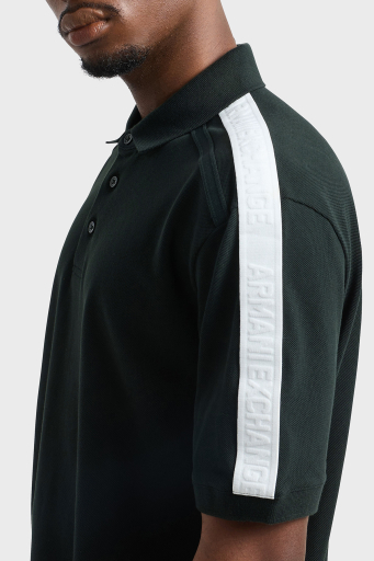 Armani Exchange Logo Baskılı Pamuklu Regular Fit Düğmeli Erkek Polo Yaka T Shirt XM000307 AF10366 UB001 KOYU YEŞİL - 4