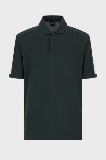 Armani Exchange Logo Baskılı Pamuklu Regular Fit Düğmeli Erkek Polo Yaka T Shirt XM000307 AF10366 UB001 KOYU YEŞİL - 5