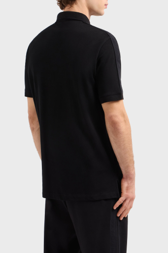 Armani Exchange Logo Baskılı Pamuklu Regular Fit Düğmeli Erkek Polo Yaka T Shirt XM000307 AF10366 UC001 SİYAH - 2