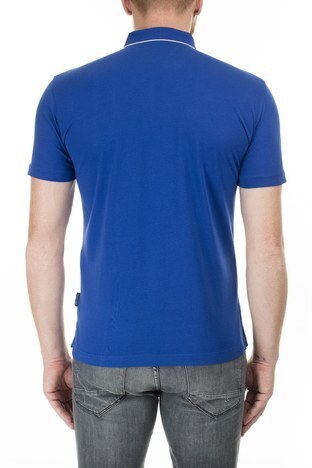Armani Exchange - Armani Exchange Logo Baskılı Regular Fit Düğmeli T Shirt Erkek Polo 3HZFGA ZJH4Z 1511 SAKS (1)