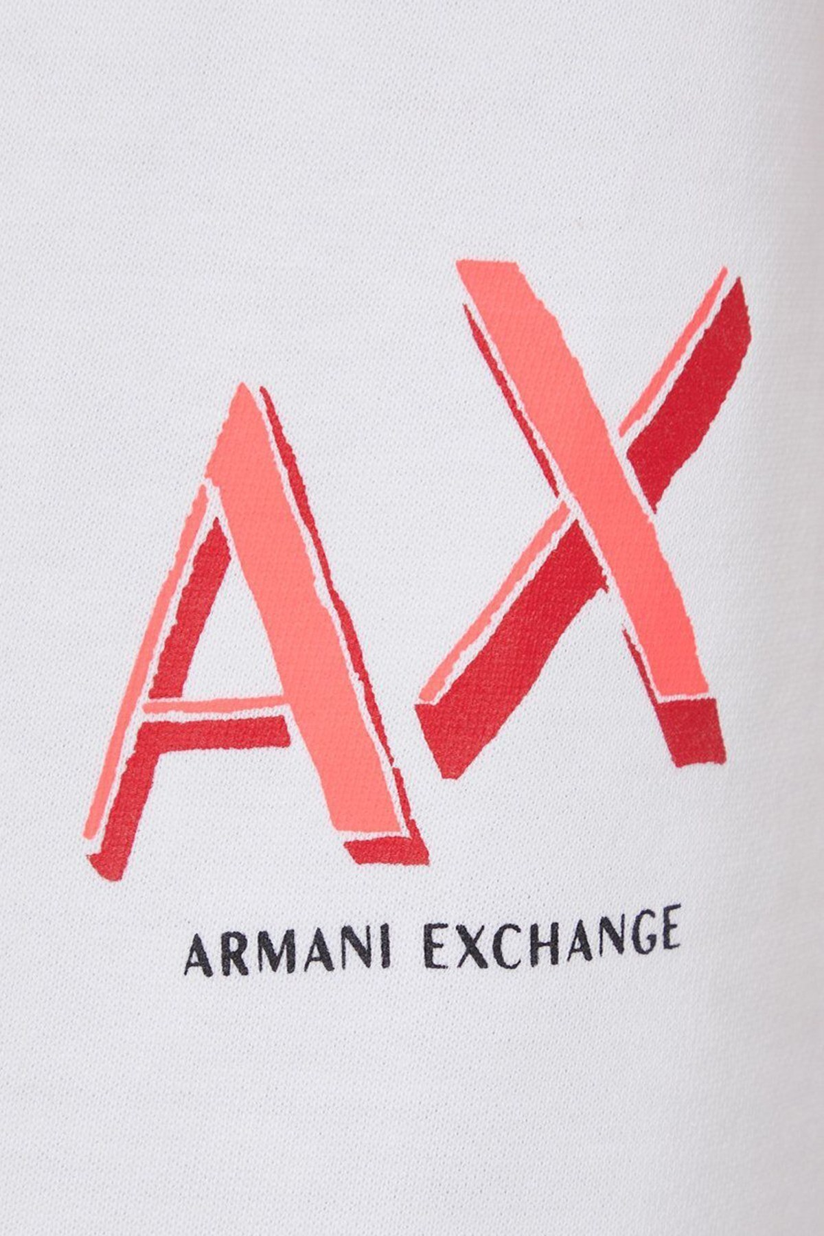 Armani Exchange Logo Baskılı Relaxed Fit % 100 Pamuk Bayan Elbise 3LYA86 YJ4XZ 1100 BEYAZ