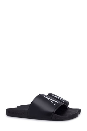 Armani Exchange Logo Baskılı Bayan Terlik XDP011 XV303 00002 SİYAH - 3