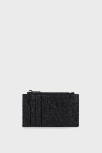 Armani Exchange Logo Kabartmalı Fermuarlı Erkek Kartlık 958469 CC838 00020 SİYAH - 1