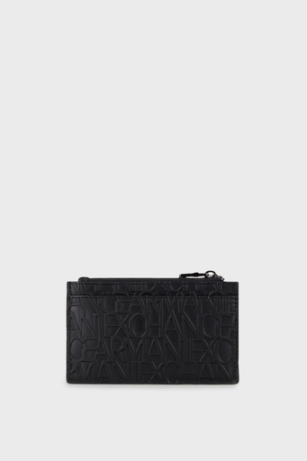 Armani Exchange Logo Kabartmalı Fermuarlı Erkek Kartlık 958469 CC838 00020 SİYAH - 2