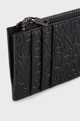 Armani Exchange Logo Kabartmalı Fermuarlı Erkek Kartlık 958469 CC838 00020 SİYAH - 4