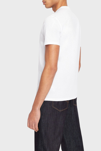 Armani Exchange Logo Yazılı Merserize Pamuklu Bisiklet Yaka Regular Fit Erkek T Shirt 3RZTFC ZJ9AZ 1100 BEYAZ - 3
