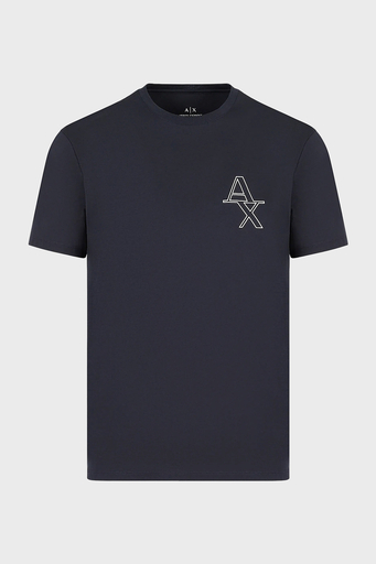 Armani Exchange Logolu % 100 Pamuk Bisiklet Yaka Regular Fit Erkek T Shirt 3RZTHL ZJ9AZ 1510 LACİVERT - 4
