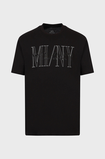 Armani Exchange Logolu % 100 Pamuk Bisiklet Yaka Regular Fit Erkek T Shirt 3RZTLG ZJ8EZ 1200 SİYAH - 4