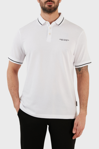 Armani Exchange Logolu % 100 Pamuk Slim Fit Polo T Shirt Erkek Polo Yaka T Shirt 8NZFFM ZJ5DZ 1100 BEYAZ - 13